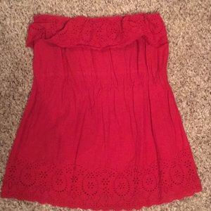 Strapless top